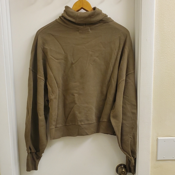 🤩New without tags Agolde cotton Ballon sleeve turtleneck sweatshirt size small - Picture 8 of 11